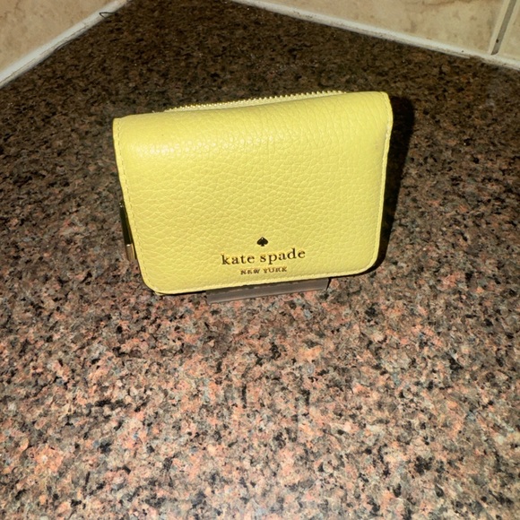 kate spade Handbags - Kate Spade Lemon color Wallet EUC no call outs